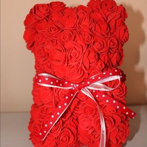 Artificial flower made bears! red color✨☺️❤️